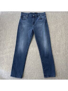 AG Adriano Goldschmied Mari Jeans Womens 32 Medium Wash High Rise Slim Straight